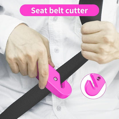 Car Safety Hammer, 2PCS Black 3-in-1 Emergency Escape Tool with Window Breaker and Seat Belt Cutter, Safety Emergency Car Escape Tool for Car, Office, Home