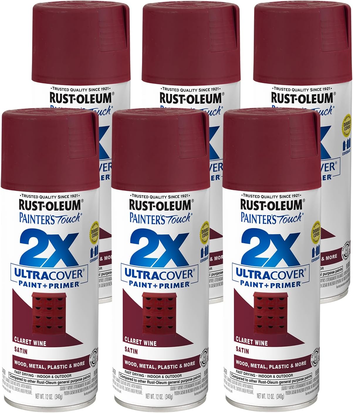 Rust-Oleum 334029 Painter's Touch 2X Ultra Cover Spray Paint, 12 oz, Gloss Clear - Colors D