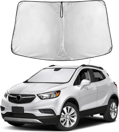 EcoNour Car Windshield Sun Shade | 2025 Upgraded Innovative No-Light-Pass Technology for Maximum Coverage | Foldable Sun Shade Keeps Your Vehicle Cool | Must-Have Car Accessories | Small (59" x 29") - Colors H