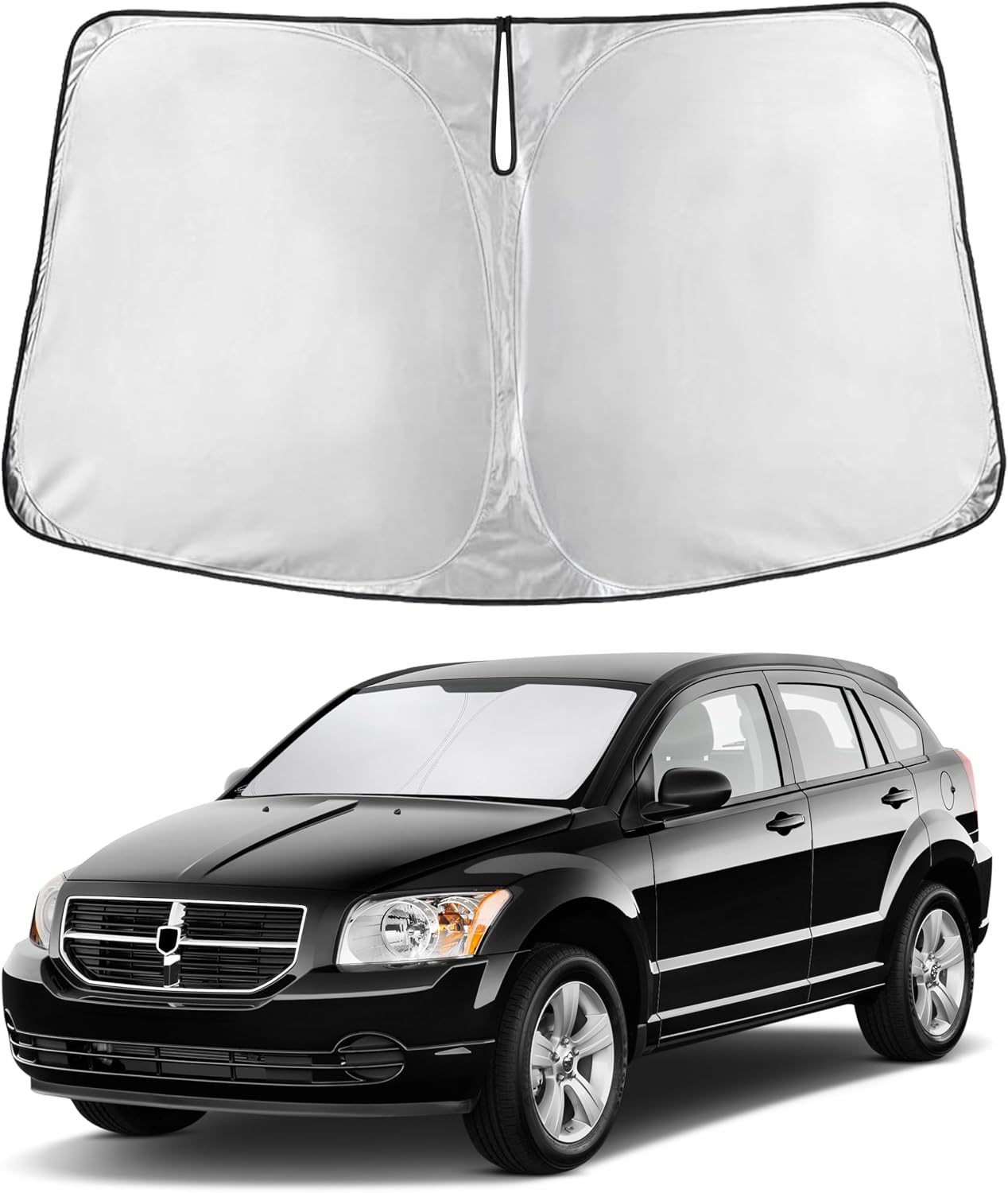 EcoNour Car Windshield Sun Shade | 2025 Upgraded Innovative No-Light-Pass Technology for Maximum Coverage | Foldable Sun Shade Keeps Your Vehicle Cool | Must-Have Car Accessories | Small (59" x 29") - Colors N