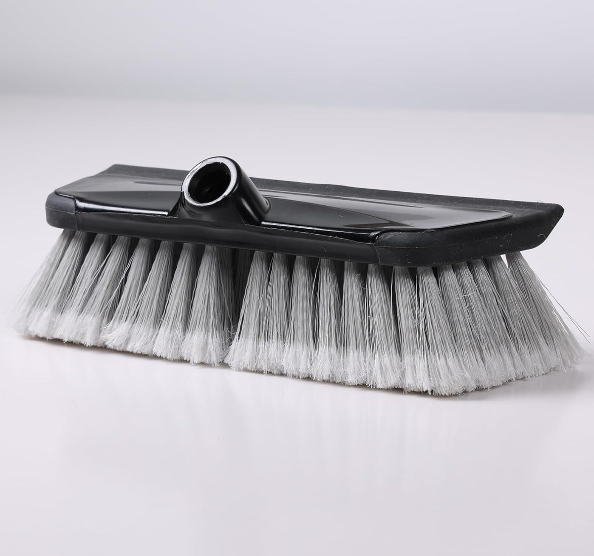 52" Car Wash Brush with Long Handle | Built-in Rubber Squeegee & Rubber Bumper | Lightweight extendable Handle | Soft Bristle Brush for Car, RV, Boat, Solar Panel, Deck Washing