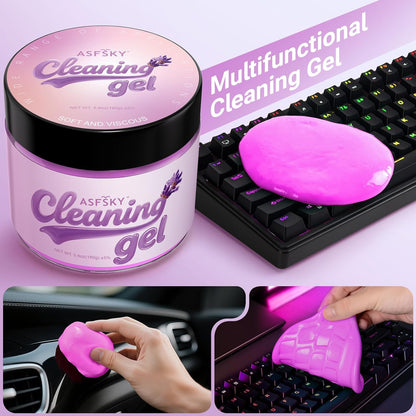 ASFSKY Car Cleaning Gel (Blue,Mint) Cleaning Putty Universal Dust Cleaning Car Interior Cleaner Keyboard Dust Remover Car Slime Gifts for Men Women girl（1 pack）