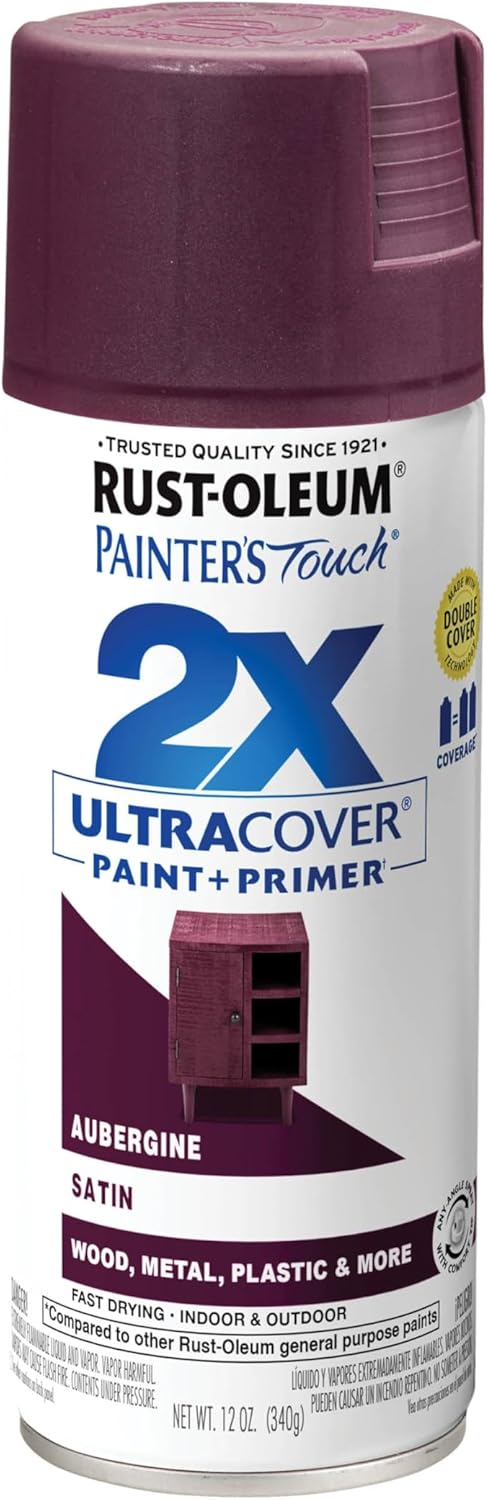 Rust-Oleum 334029 Painter's Touch 2X Ultra Cover Spray Paint, 12 oz, Gloss Clear - Colors E