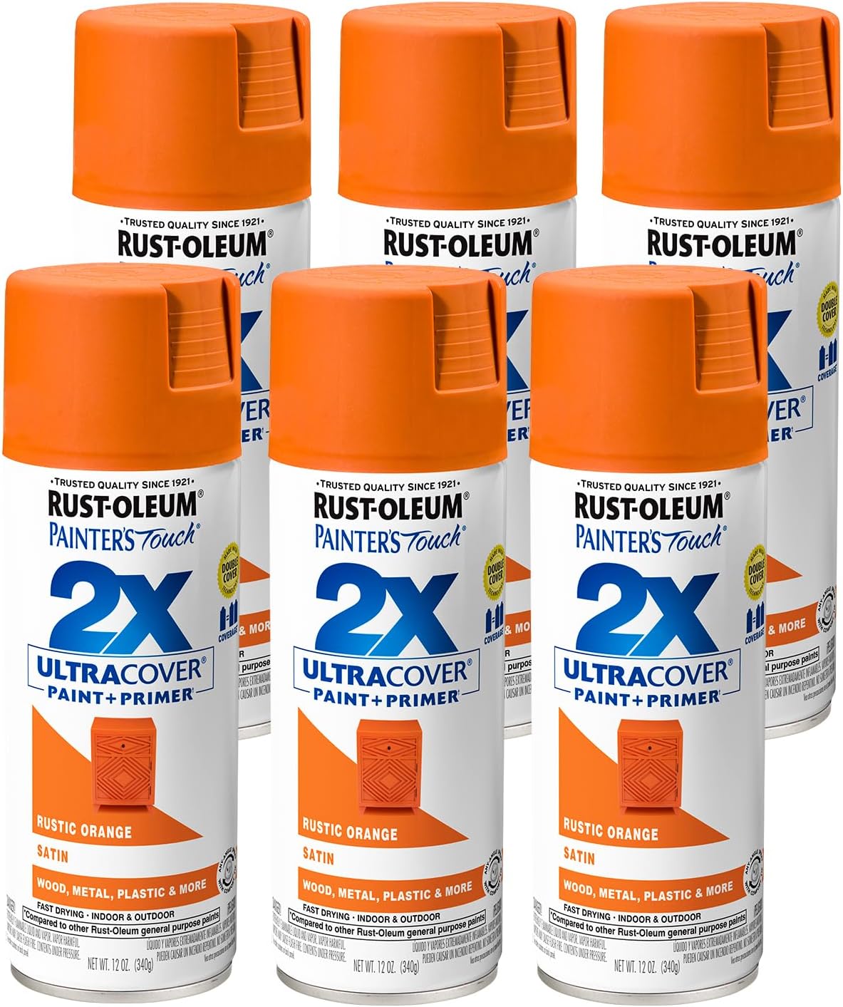 Rust-Oleum 334029 Painter's Touch 2X Ultra Cover Spray Paint, 12 oz, Gloss Clear - Colors A
