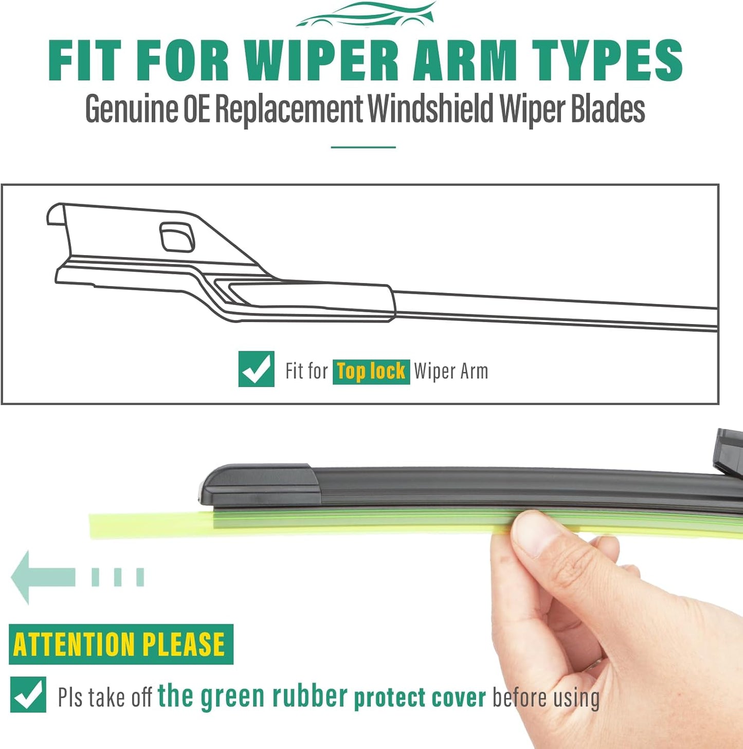 26" 16" 12" Windshield Wiper Blades Replacement for Toyota RAV4 2019 2020 2021 2022 2023 2024 2025 RAV 4 / Mazda 5 2006-2015 Premium All Weather Front Rear Wipers Set - OEM Quality (Pack of 3) - Colors D