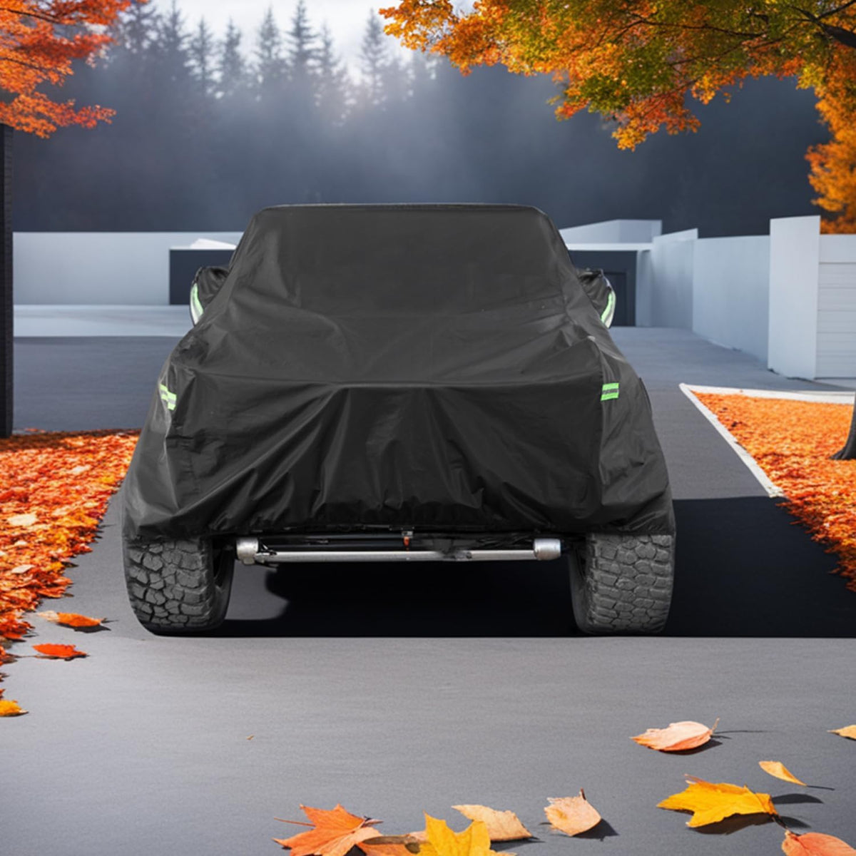 Car Cover Waterproof All Weather for Automobiles, Outdoor Full Exterior Covers for Sedan Black(Suggest Car Length from 194"-208")