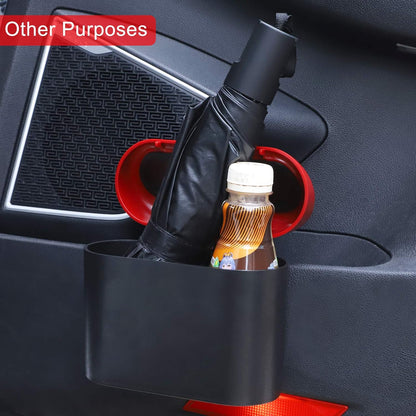 Accmor Car Trash Can with Lid, Mini Auto Dustbin Garbage Organizer Holder 2 Packs, Automotive Storage Container Bin with 60 Pcs Bags for Vehicle, Home, Office