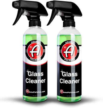 Adam's Polishes Glass Cleaner - Steak Free Car Wash Window Cleaner, All-Natural Streak Free Formula For Car Cleaning, Safe On Tinted & Non-Tinted Glass, Won't Strip Car Wax or Coating