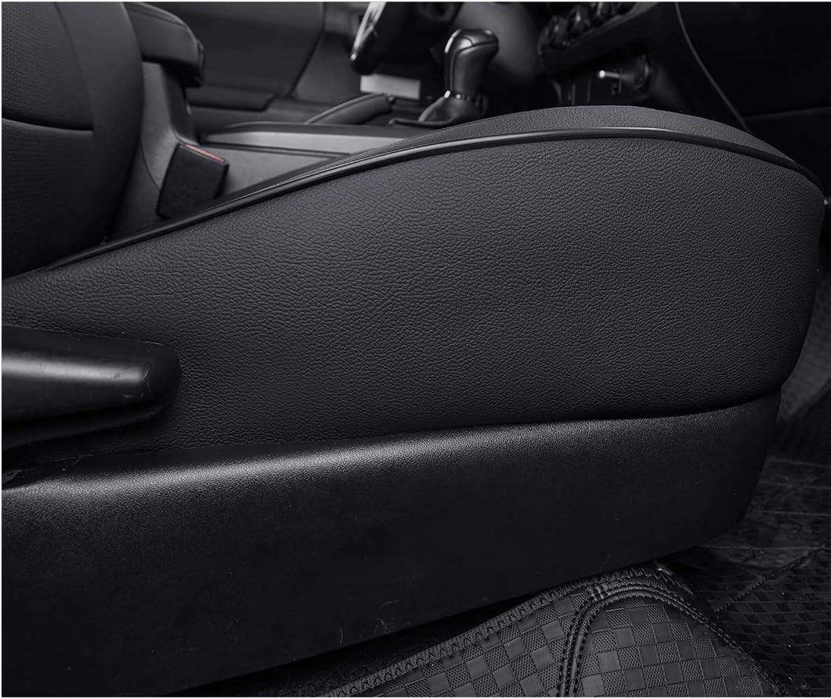 EKR Tacoma Car Seat Covers Custom Fit for Toyota Tacoma (Petrol) 2024 2025 2026 DoubleCab/CrewCab SR/SR5/TRD Sport/TRD Off-Road/Limited -Truck Seat Covers Full Set,Faux Leather(Black)