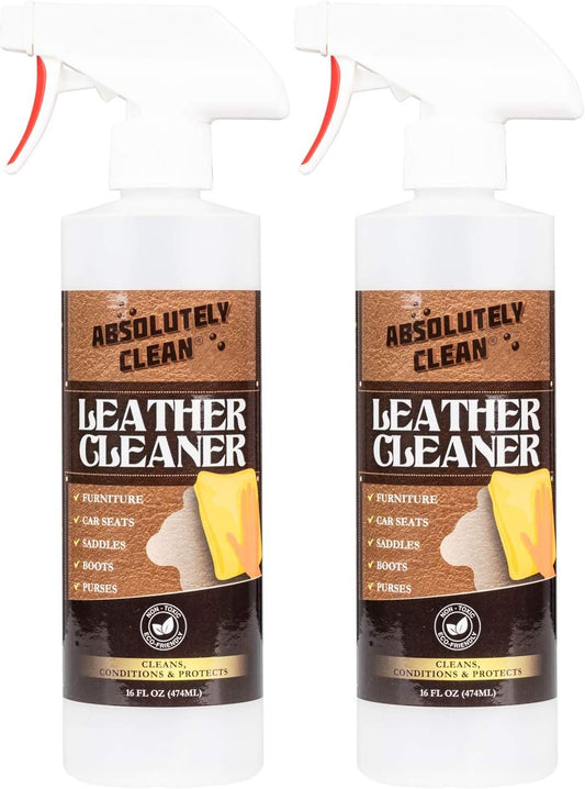 Amazing Leather Cleaner/Conditioner/Deodorizer | Powerful, Natural Enzyme Cleaner | USA Made | Great for Leather & Vinyl, Furniture, Boots, Purses, Clothing & More Removes Stains Spray & Wipe (16oz)