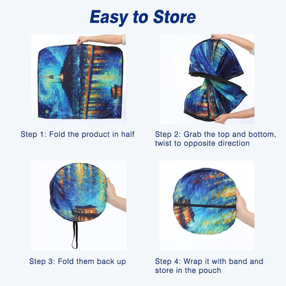 Windshield Sun Shade - Car Sun Shade Windshield, Reflector Sunshade Offers Ultimate Protection for Car Interior, Foldable Front Window Fit for Hatchback, Truck, SUV, MPV