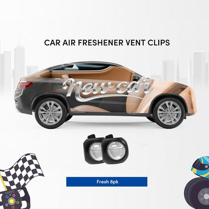 DRIVEJOY Car Air Freshener Vent Clips, 8 PK, 6 Ocean, 2 New Car Scent, Long Lasting Air Fresheners for Men & Women, Up to 240 Days, Odor Eliminator