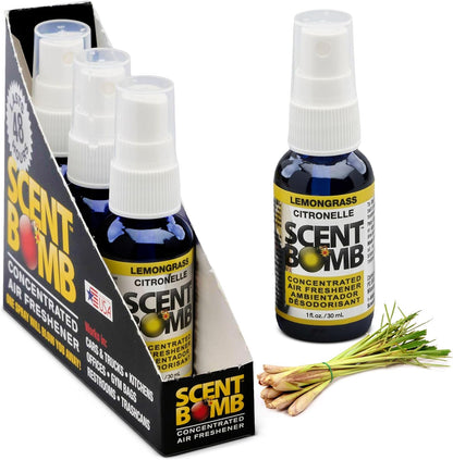 Scent Bomb Air Freshener Spray, Long-Lasting Odor Eliminator - Effective Deodorizer for Home & Car, Fresh Room Spray for Kitchen, Bathroom & Smell Neutralizer - 1 oz Pack of 4, Black Cherry Scent