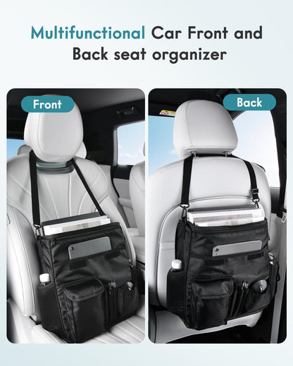 FLORICH Car Seat Gap Filler, Pro-Seats Gap Filler Organizer and Storages 2-in-1, Premium Leather Center Console Organizer, Car Organizer Front Seat Universal Fit for Car SUV Truck