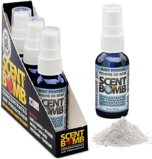 Scent Bomb Air Freshener Spray, Long-Lasting Odor Eliminator - Effective Deodorizer for Home & Car, Fresh Room Spray for Kitchen, Bathroom & Smell Neutralizer - 1 oz Pack of 4, Black Cherry Scent