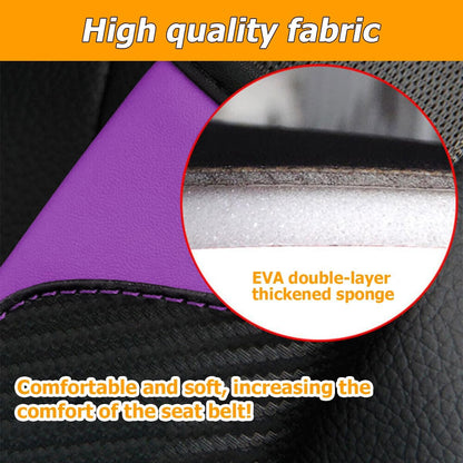 Osilly 2PCS Car Seat Belt Cover, Carbon Fiber Seatbelt Shoulder Protection, Soft Car Seat Belt Strap Cushion Protect Your Neck and Shoulder, Car Accessories Seat Belt Pad for Car Truck (Red)