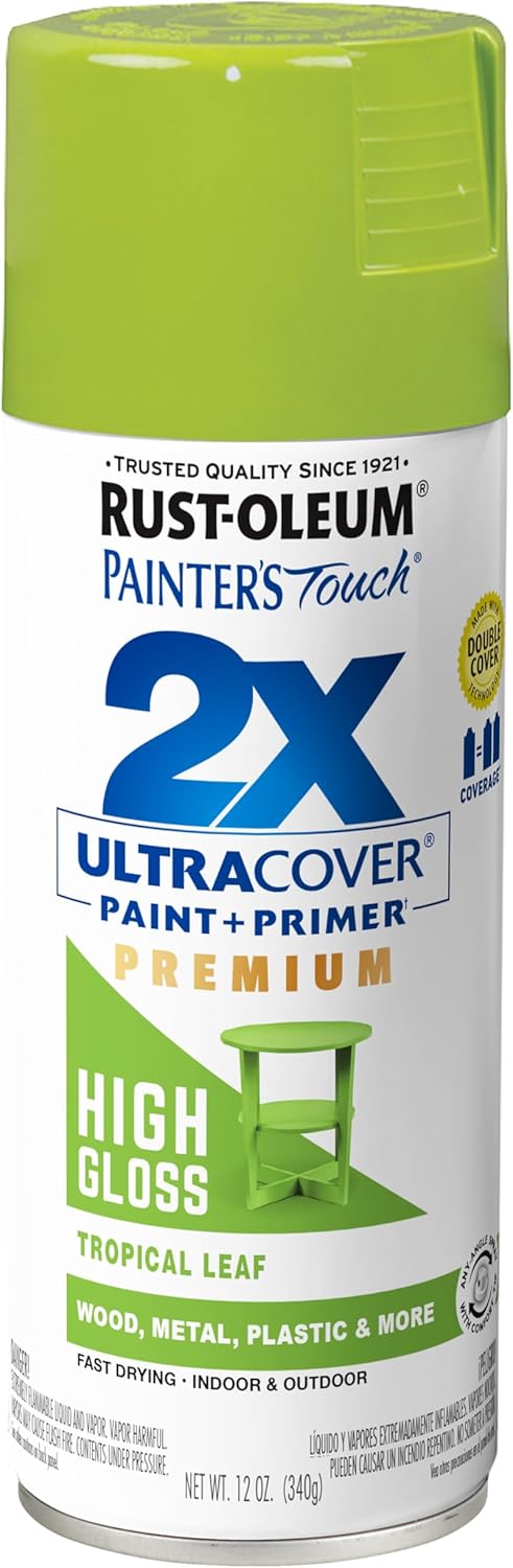 Rust-Oleum 334029 Painter's Touch 2X Ultra Cover Spray Paint, 12 oz, Gloss Clear - Colors A