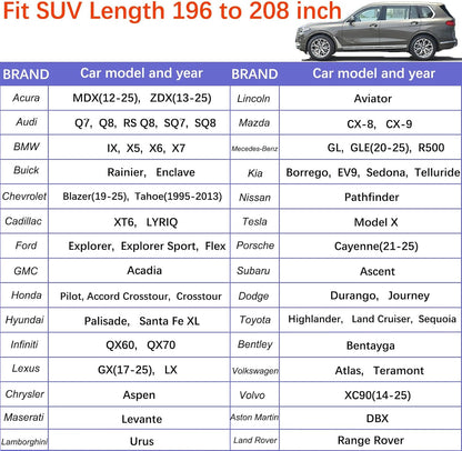 SUV car Cover All Weather Waterproof Murano, Subaru Outback/Solterra，Cadillac XT5/SRX, Buick Envision and Other Models -Outdoor Sunshade Protection with Zipper (Length 188 to 195 inch)