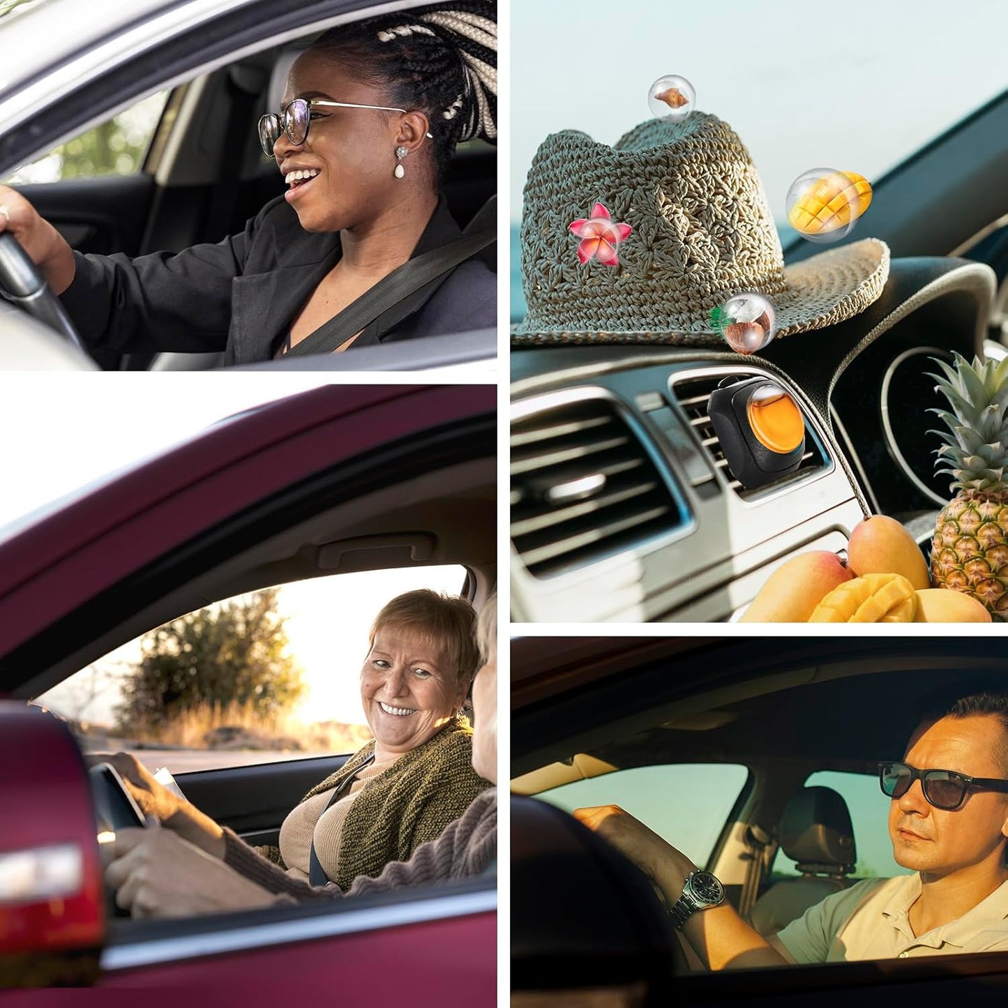 Car Air Fresheners, 6 Pack, Citrus, Car Fresheners Vent Clips, Long Lasting Air Freshener, Car Refresher for Men Women