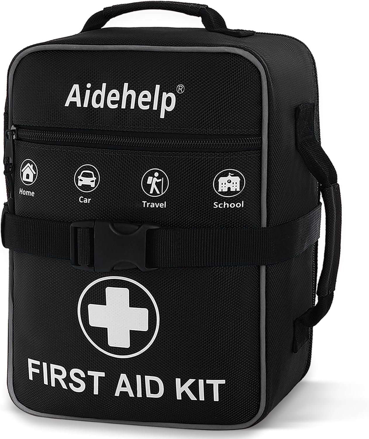 520 Pieces Premium First Aid Kit - Large Emergency Medical Kit for Survival, Car, Home, Travel, Camping, Backpack, Hiking, School (Red)