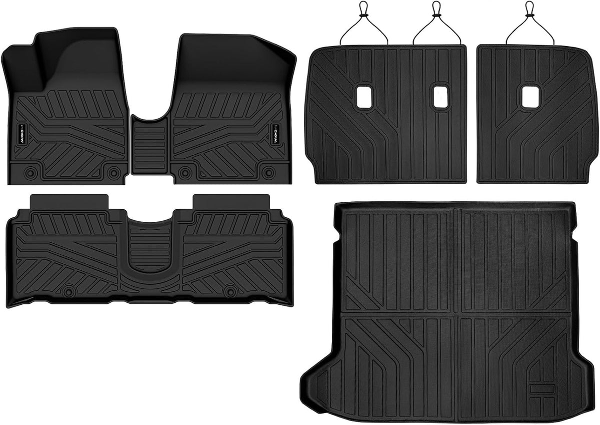 Auxko All Weather Floor Mat & Cargo Mat Fit for 2026 2025 2024 2023 2022 Hyundai Tucson Hybrid(Not PHEV) TPE Liner Tucson Accessory Set All Season Odorless Anti-Slip Floor Liner