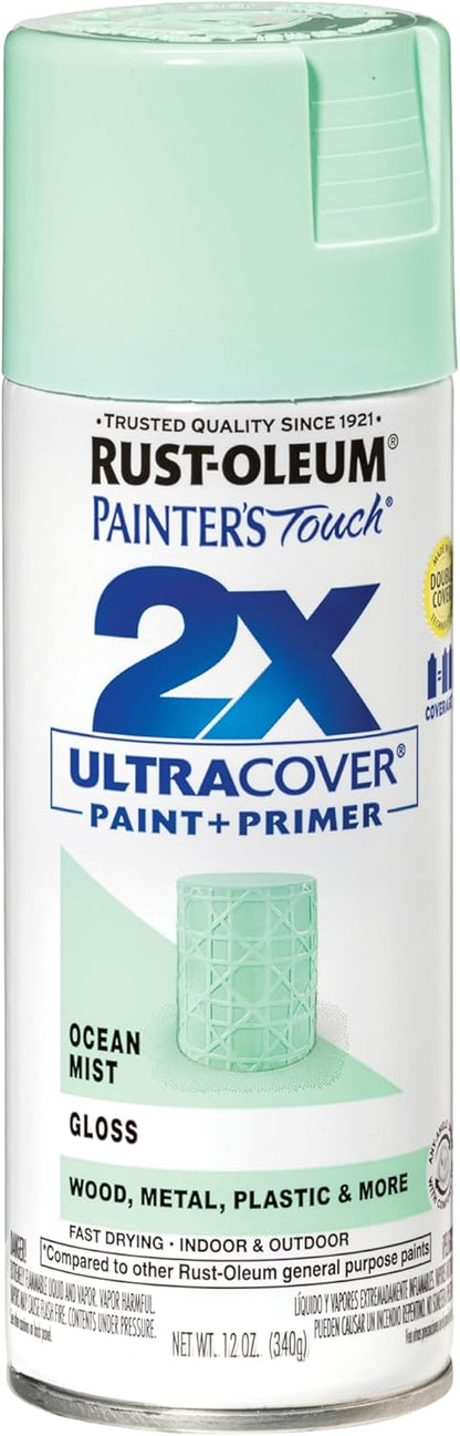 Rust-Oleum 334029 Painter's Touch 2X Ultra Cover Spray Paint, 12 oz, Gloss Clear - Colors B