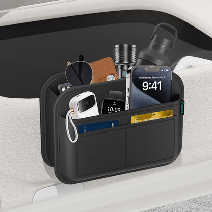 FLORICH Car Seat Gap Filler, Pro-Seats Gap Filler Organizer and Storages 2-in-1, Premium Leather Center Console Organizer, Car Organizer Front Seat Universal Fit for Car SUV Truck