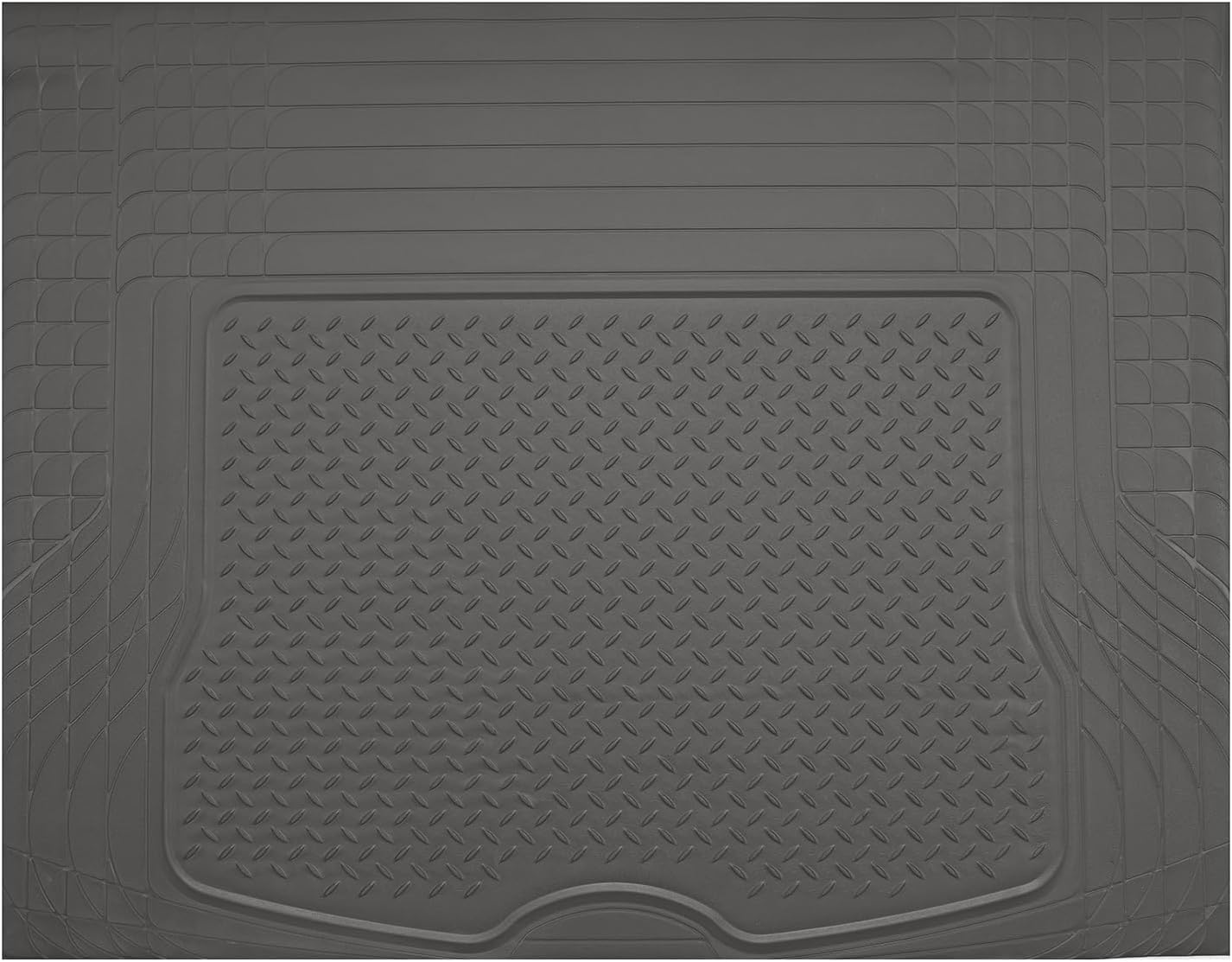 PIC AUTO Heavy Duty Cargo Liner, Trimmable All-Weather Rubber Trunk Mat for Cars, SUVs, Vans & Trucks, Anti-Slip Backing, Durable Protection, Large, Black