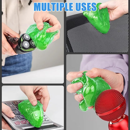 Car Cleaning Gel, Vehicle Dust Detailing Putty Slime Cleaner Kit for Air Vent, Reusable Automotive Interior Detail Clean Mud Removal Tool, Universal for SUV Sedan Truck (Blue)