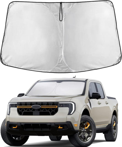 EcoNour Car Windshield Sun Shade | 2025 Upgraded Innovative No-Light-Pass Technology for Maximum Coverage | Foldable Sun Shade Keeps Your Vehicle Cool | Must-Have Car Accessories | Small (59" x 29") - Colors K
