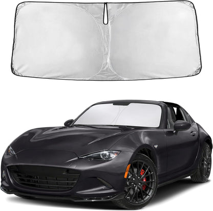 EcoNour Car Windshield Sun Shade | 2025 Upgraded Innovative No-Light-Pass Technology for Maximum Coverage | Foldable Sun Shade Keeps Your Vehicle Cool | Must-Have Car Accessories | Small (59" x 29") - Colors C
