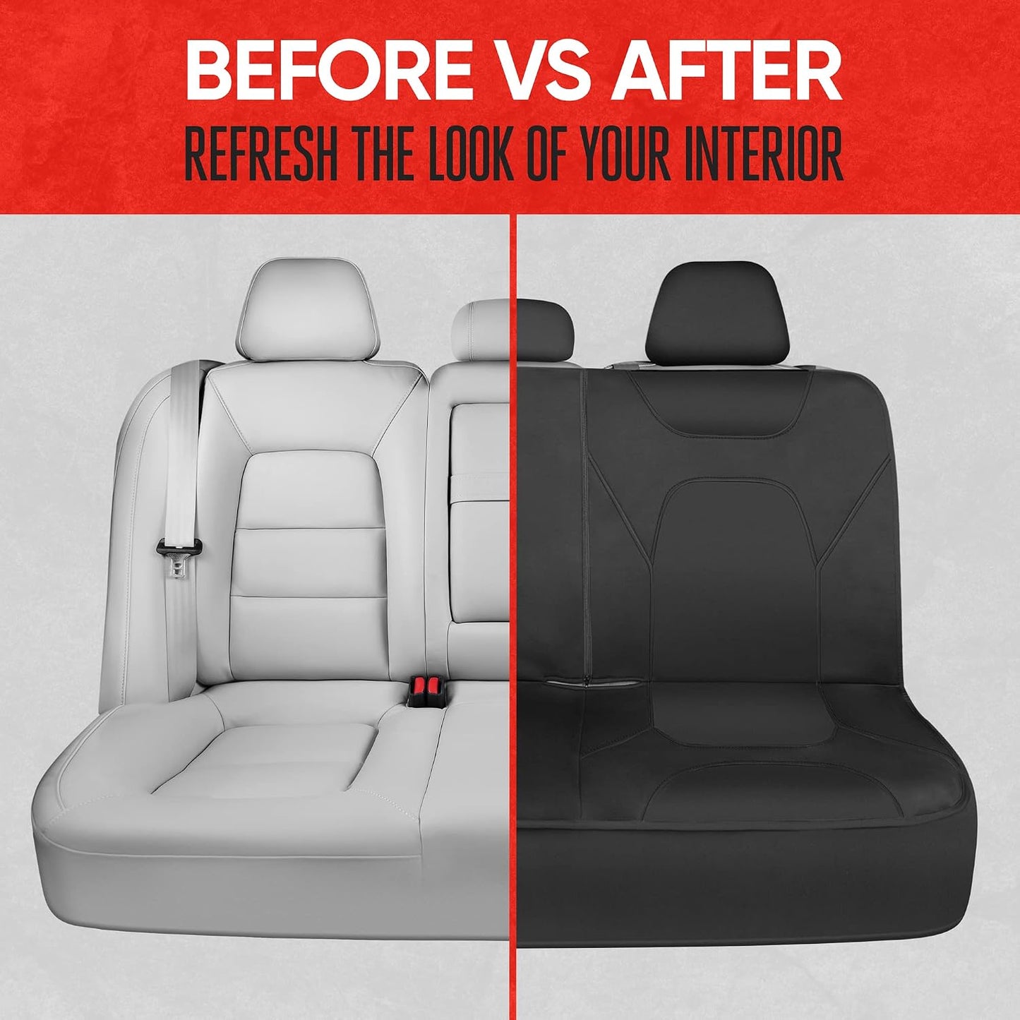 Motor Trend AquaShield Waterproof Front Seat Covers, Black Seat Covers for Cars – Neoprene Front Car Seats Cover, SUV Seat Covers Protector - Car Interior Cover for Auto, Trucks, & Dog Owners