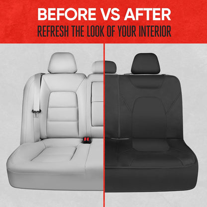 Motor Trend AquaShield Waterproof Front Seat Covers, Black Seat Covers for Cars – Neoprene Front Car Seats Cover, SUV Seat Covers Protector - Car Interior Cover for Auto, Trucks, & Dog Owners