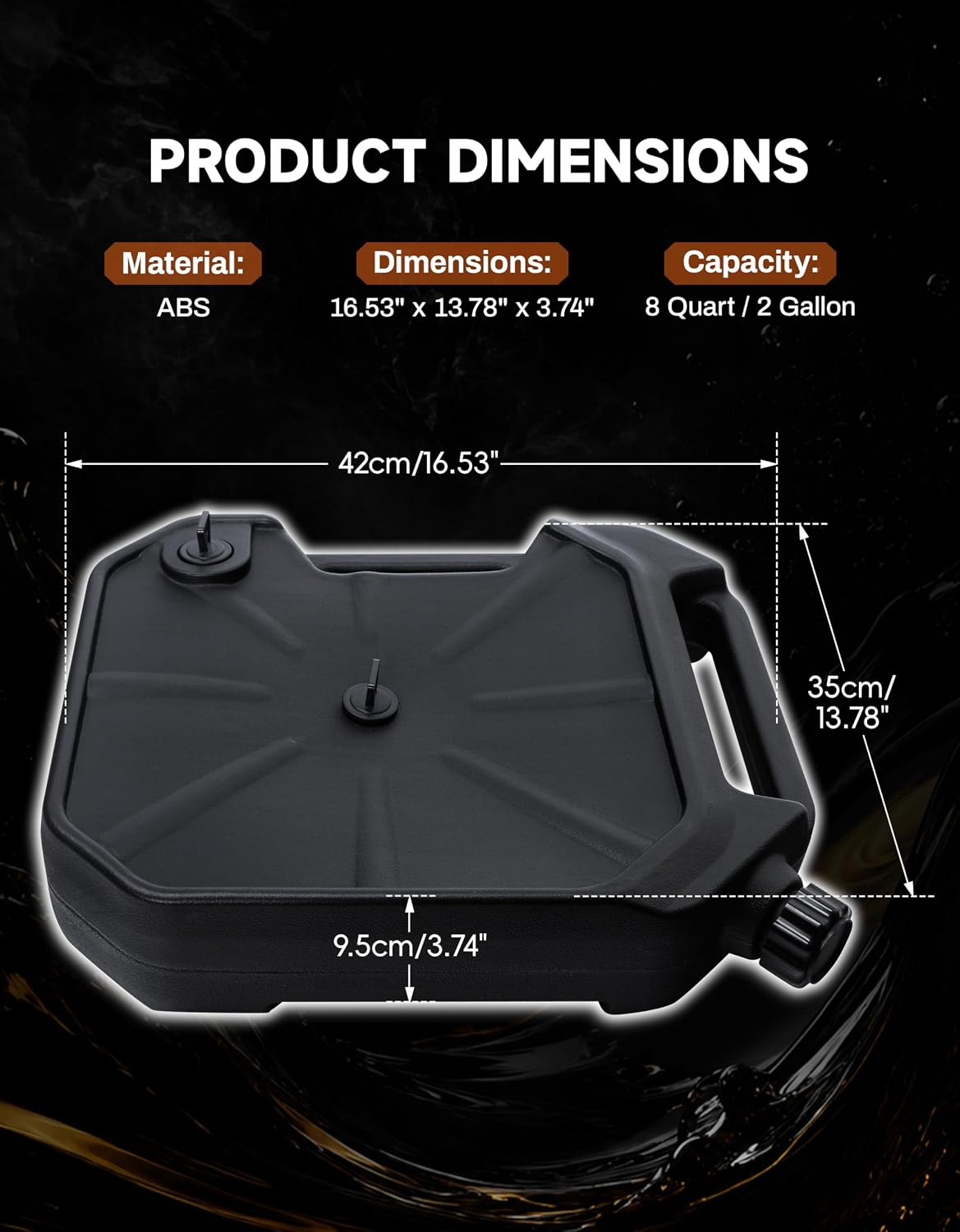 TCT-MOTORPARTS 10 Quart ABS Oil Drain Pan w/Spout Low Profile Fit for Harley Road King Electra Street Road Glide Ultra Limited Dyna Freewheeler CVO Tri Glide Heritage Softail Fat Bob