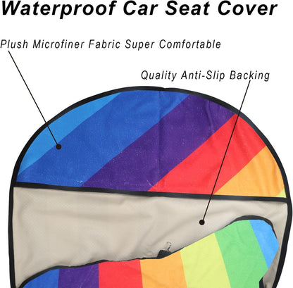 Car Seat Cover Protector Front Seats,for Gym Workout,Running,Swimming,Beach and Hiking,Waterproof Sweat Towel Bucket Seat Covers for Cars SUV Trucks (Black, 1Pcs)