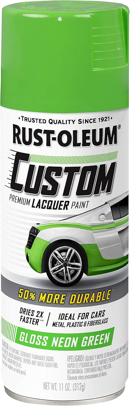 Rust-Oleum 323383 Automotive Custom Lacquer Spray Paint, 11 oz, Gloss Clear