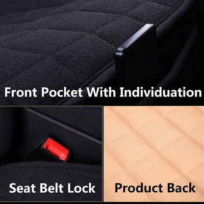 Suninbox Car Seat Covers Buckwheat Hull Universal Car Seat Covers,Bottom Seat Covers for Cars,Truck Seat Covers,Car Seat Cushion Protector Mats Pad,Gray Front Seat
