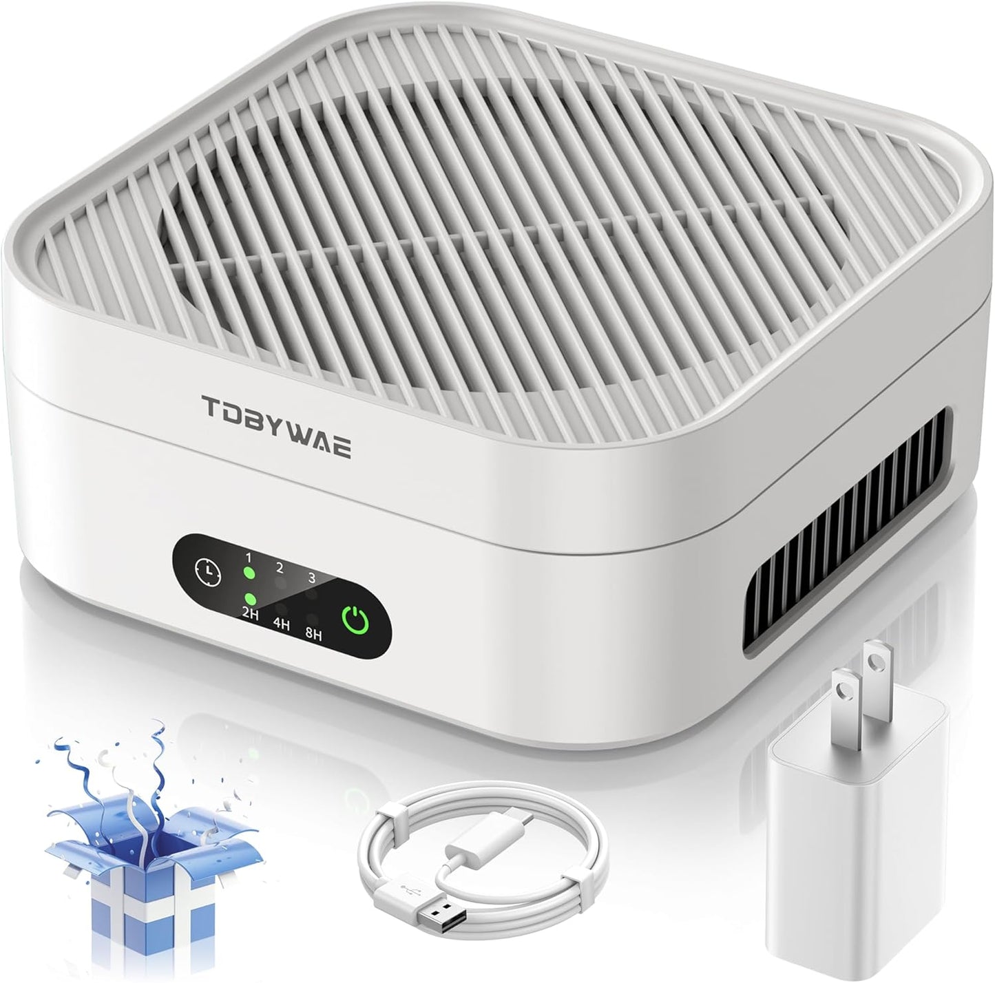Air Purifiers for Home 600 Sq.Ft, TDBYWAE H13 True HEPA Air Purifier with USB Cable for Pets Dust Dander Pollen Odor Smoke, Small Portable Air Purifier for Bedroom Office Desktop Car RV