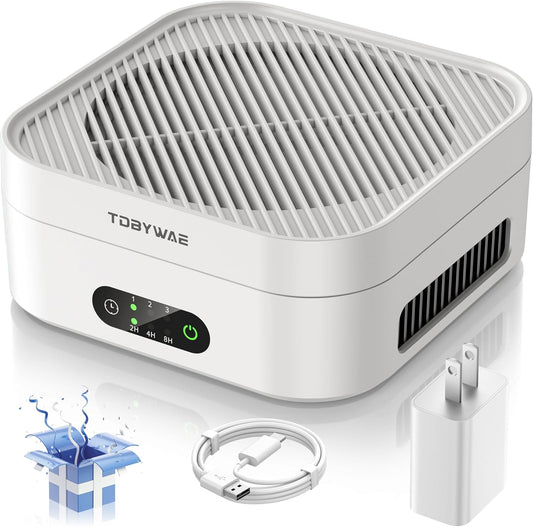 Air Purifiers for Home 600 Sq.Ft, TDBYWAE H13 True HEPA Air Purifier with USB Cable for Pets Dust Dander Pollen Odor Smoke, Small Portable Air Purifier for Bedroom Office Desktop Car RV