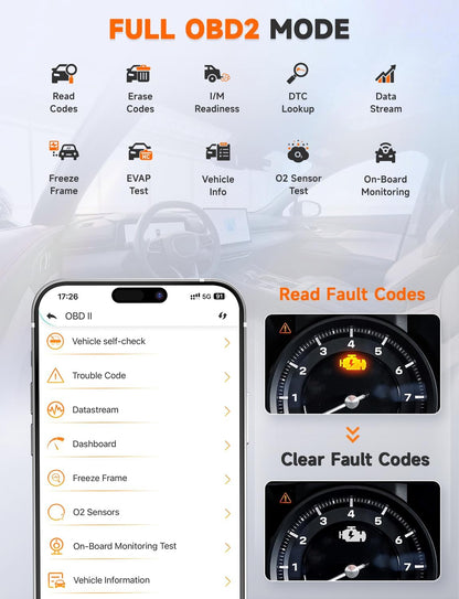 AUTOPHIX 3210 OBD2 Scanner for DIYers – Fix Check Engine Light & Pass Smog Test at Home, Code Reader, Checks Battery, Live Engine Data, No Subscription, Works with 1996+ Cars, for iPhone/Android