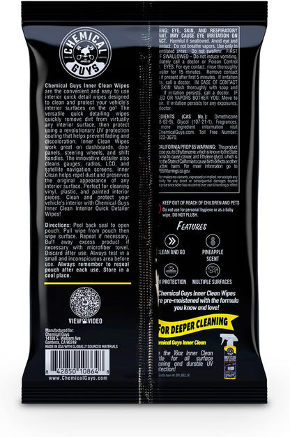 Chemical Guys InnerClean Interior Quick Detailer Cleaner and Protectant for Dashboards Door Panels Seats Trim and Surfaces Non Greasy Interior Car Cleaning Spray and Interior Detailer Spray 16 oz