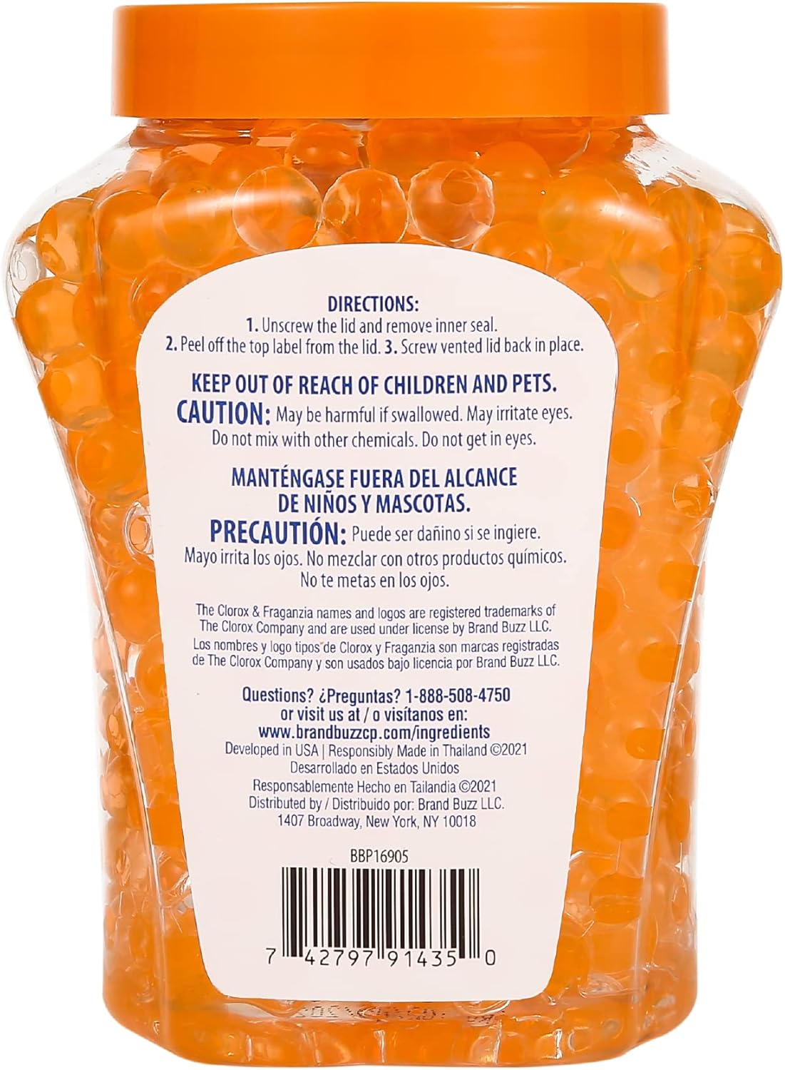 Clorox Fraganzia Crystal Beads Air Freshener, Long Lasting Room Deodorizer and Odor Eliminator Gel Beads to Freshen Home, Car, or Office, Fresh Ocean Breeze Scent, 12 Fl Oz