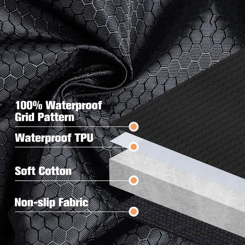 PETICON Waterproof Scratchproof Pet Bench Seat Covers for Cars, SUVs, Nonslip Durable Back Seat Cover for Dogs, 600D Oxford Fabric, Machine Washable