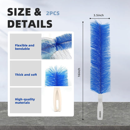 Fan Brush, CN1ST Fan Cleaning Brush Reusable Removes Dirt from Fans, Air Conditioning, Home, Car Vents Curtain and More