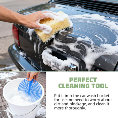Car Wash Bucket Grit Trap Inserts, Vehicle Detailing Wash Filter for Remove Dust and Dirt, Automotive Cleaning Tool Fits 12 Inch Diameter Bucket, Universal for SUV RV Truck (Black)