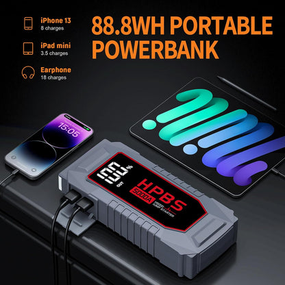 H50 Jump Starter - 5000A Jump Starter Battery Pack for Up to 10.0L Gas and 8.0L Diesel Engines, 12V Car Battery Jumper Starter Portable with 3.0" LCD Display, Jump Box
