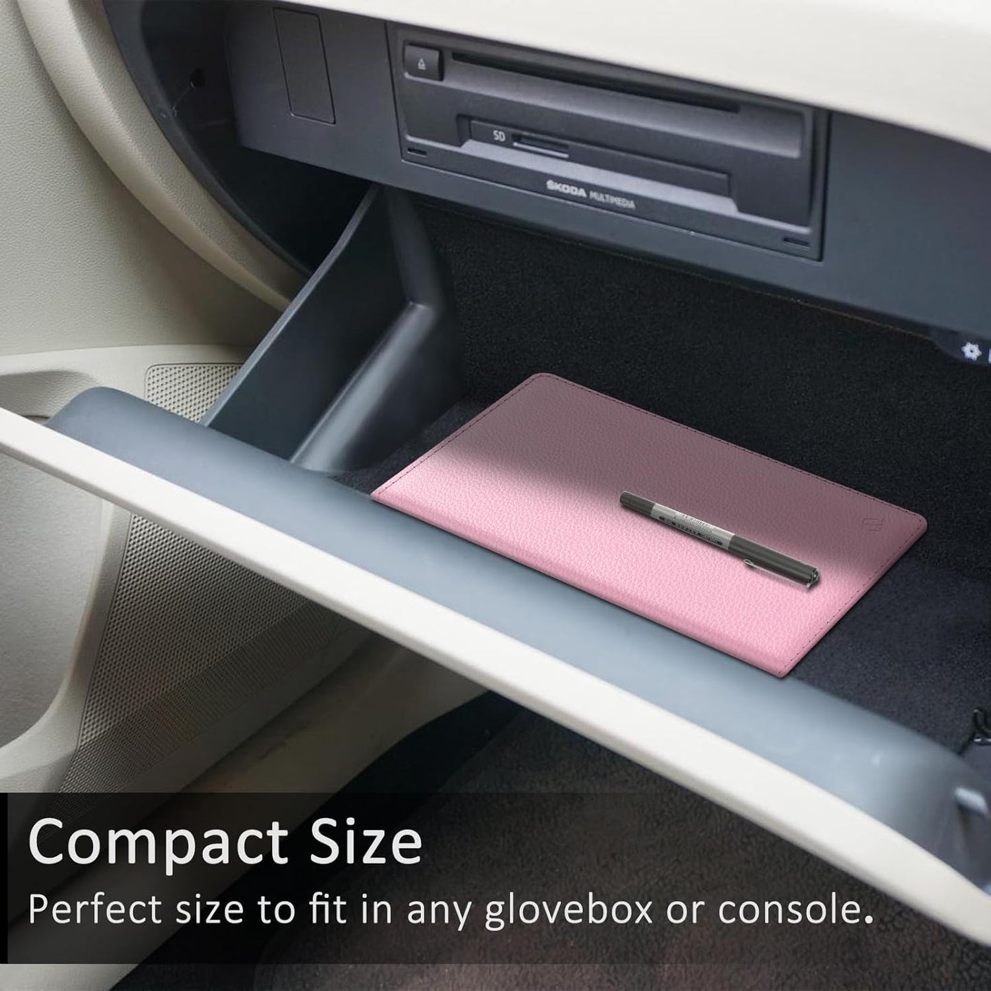 FINPAC Car Registration and Insurance Card Holder, Vehicle Glove Box Card Organizer Wallet Automobile Accessories for License