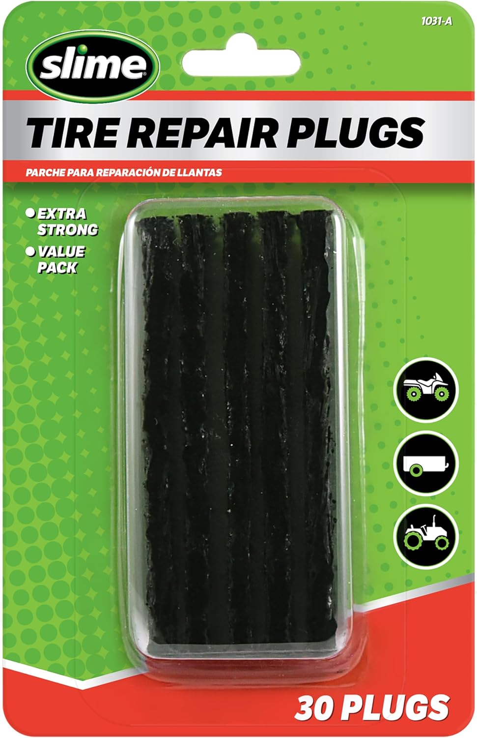 Slime 2040-A Tire Repair Plug Kit, Deluxe, Contains Strings, Tools and Glue, 11 Pieces