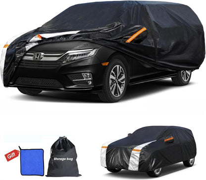 Large SUV Car Cover for Chevy Suburban 100% Waterproof All Weather, Heavy Duty Outdoor Full Exterior Covers Rain Sun Wind UV Protection. - Colors A