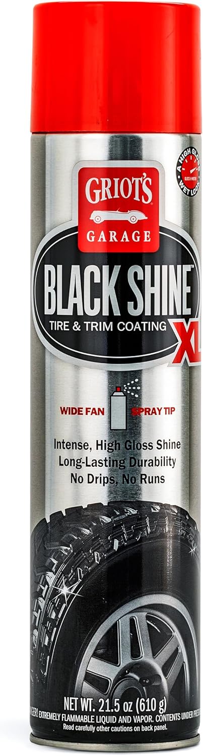 Griot's Garage Black Shine Tire and Trim Coating, Water-Resistant Dressing, Provides a High-Gloss Finish, Rain, and UV Protection, 10938, 15oz